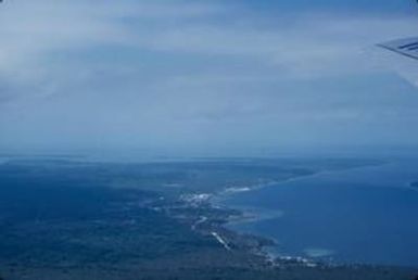 [Aerial view of Espiritu Santo, Vanuatu]