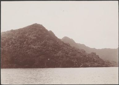 South head of Ureparapara viewed from Dives Bay, Banks Islands, 1906 / J.W. Beattie