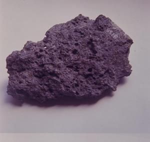 [Scoria volcanic rock close-up from Bishop Museum, United States]