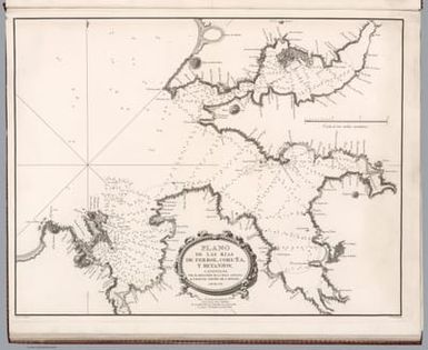 Plano de las Rias de Ferrol, Coruna, y Betanzos. Levantado. Por el Brigadier de la Real Armada D. Vicente Tofino de Sn Miguel. Ano de 1787. Bauza la delineo. F. Selma la grabo. (to accompany) Atlas maritimo de Espana : Madrid MDCCLXXXIX (1789).