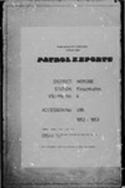 Patrol Reports. Morobe District, Finschhafen, 1952 - 1953