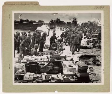 Wounded Invaders Treated on Saipan Beach