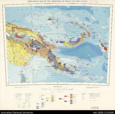 Papua New Guinea, Geological Map of the Territory of Papua and New Guinea, 1963, 1:2 534 440