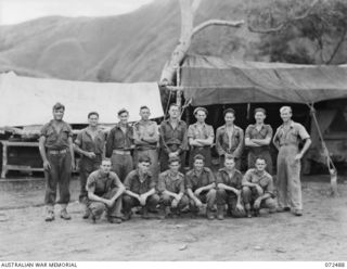 DUMPU, NEW GUINEA. 1944-04-20. PERSONNEL OF THE 266TH LIGHT AID DETACHMENT, AUSTRALIAN ELECTRICAL AND MECHANICAL ENGINEERS, ATTACHED TO HEADQUARTERS 15TH INFANTRY BRIGADE. IDENTIFIED PERSONNEL ..