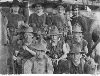 NEW HEBRIDES 1916-08. A NAVAL SHORE PARTY FROM HMAS "UNA" AT MALAKULA