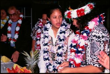 Gwenda Naepi and her mother Dahlia at ear-piercing ceremony, Auckland