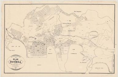 Nouvelle-Caledonie : plan de Noumea / dresse par E. Barthes, Architecte-voyer, sous la direction de Ch. Loupias, Maire ; G. De Bechade, editeur