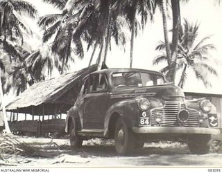 AITAPE, NEW GUINEA. 1944-11-01. HQ 6 DIVISION AREA SITUATED APPROXIMATELY 4 - 5 MILES FROM THE MAIN AITAPE BEACH. THE GENERAL OFFICER'S COMMANDING MESS IS BUILT AT THE EDGE OF THE BEACH