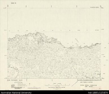 Papua New Guinea, Posa Posa Harbour, Provisional map, Sheet NMO-55-098-1, 1956, 1:63 360