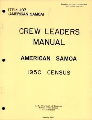 [Folder 112] American Samoa - Crew Leader's Manual