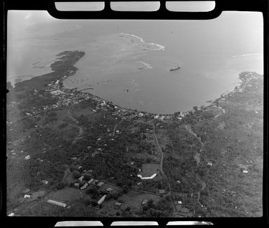 Apia, Upolu, Samoa, showing the village and bay