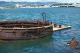 Honolulu, gun turret of sunken battleship USS Arizona