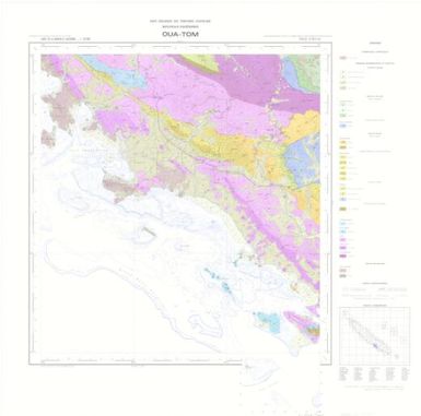 Carte geologique des Territoires d'Outre-mer Nouvelle Caledonie: Oua-Tom (Sheet 26)