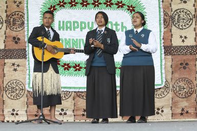 Southern Cross Campus students singing at ASB Polyfest.