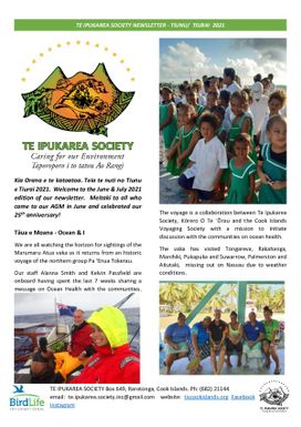 Te Ipukarea Society Newsletter - Tiunu/Tiurai 2021