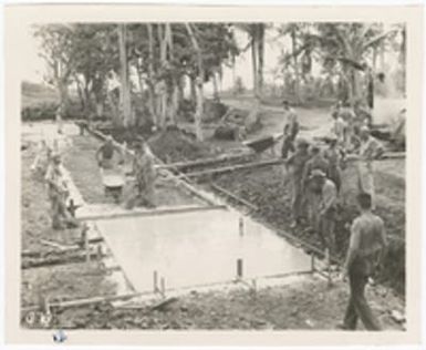 [Servicemen building photography lab, Saipan]