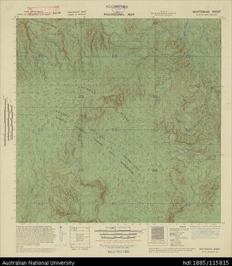 Papua New Guinea, New Britain, Whiteman West, Provisional map, Sheet B55/8, 1944, 1:63 360