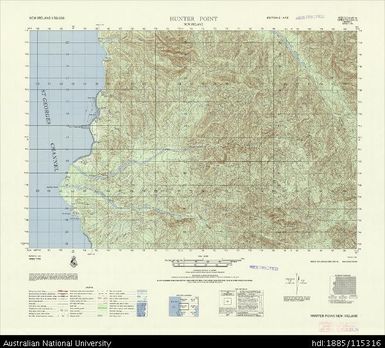 Papua New Guinea, New Ireland, Hunter Point, Series: AMS T795, Sheet 6344 IV, 1966, 1:50 000