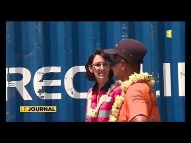 WF - Exportation déchets dangereux : Embarquement - Wallis et Futuna 1ere - Novembre 2016