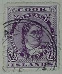 Stamp: Cook Islands One and a Half Pence