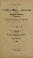 Bulletin de la Société des Études Océaniennes numéro 03