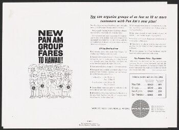 NEW PAN AM GROUP FARES TO HAWAII!