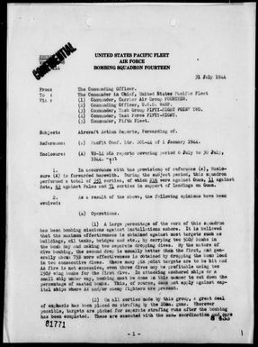 VB-14 - Report of Air Operations in the Marianas and Against the Palau Islands during the Period 7/6-30/44