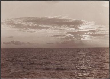 Sunset off the coast of Saa, Solomon Islands, 1906 / J.W. Beattie