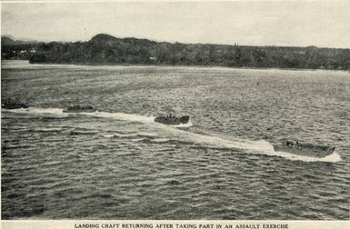 Landing craft returning after taking part in an assault exercise