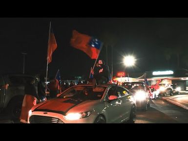 Toa Samoa supporters gather to celebrate victory over MMT