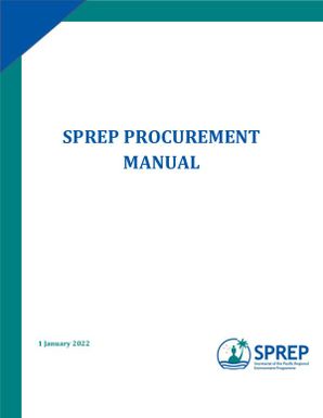SPREP Procurement Manual 2022