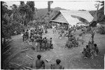 Political meeting at custom committee house, Ngarinaasuru, 1000' above Sinalagu Harbour