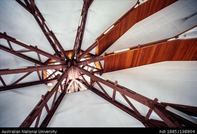 Solomon Islands - roof beams in Wesley Uniting Church
