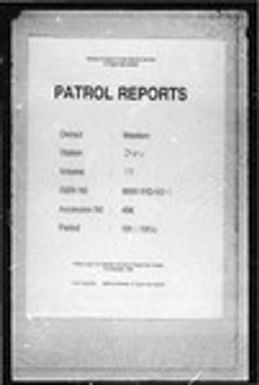 Patrol Reports. Western District, Daru, 1965 - 1966