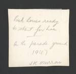 Men with horses carrying supplies, Lae, Papua New Guinea, 1947