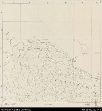 Solomon Islands, Sketch Map of Santa Isabel, Sheet 11, 1968, 1:50 000