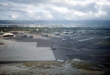 An aerial overall view of the base