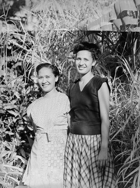 [Two Pacific Island women portrait]