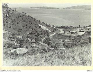 PORT MORESBY, NEW GUINEA. 1944-06-27. "E", "F" AND "G" BULK STORAGE TANKS AND THE NO. 2 FORTY FOUR GALLON DRUM FILLING AREA OF THE 1ST BULK PETROLEUM STORAGE COMPANY