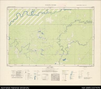 Indonesia, Western New Guinea, Becking Rivier, Series: Nederlands-Nieuw-Guinea, Sheet 21-W, 1956, 1:100 000