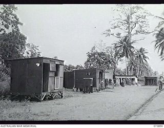 LAE, NEW GUINEA. 1944-06-11. EXTERIOR VIEW OF THE PIGEON LOFTS AT HEADQUARTERS, 1ST PIGEON SECTION