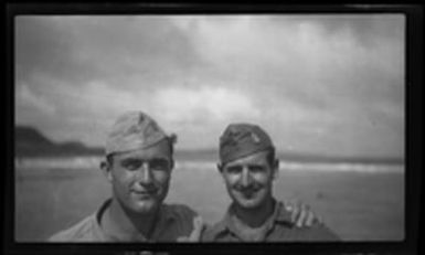 [Elmer A. Ball and Earl Wilder on beach]