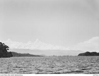 SALAMUA, NEW GUINEA, 1943-09-19. VIEW FROM THE SOUTH SHOWING THE ISTHMUS CONNECTING THE MAINLAND AND THE PENINSULA