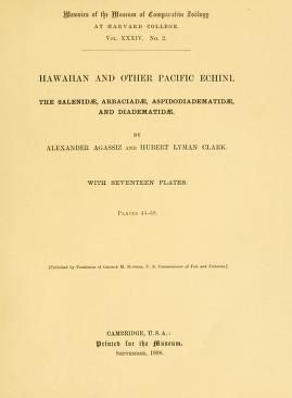 Hawaiian and other Pacific Echini / by Alexander Agassiz and Hubert Lyman Clark