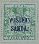 Stamp: New Zealand - Western Samoa Five Shillings