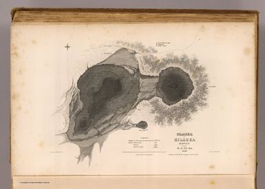 Crater of Kilauea, Hawaii by the U.S. Ex. Ex., 1841. Drawn by C. Wilkes U.S.N. Sherman & Smith sc. (Philadelphia: Lea & Blanchard. 1845)