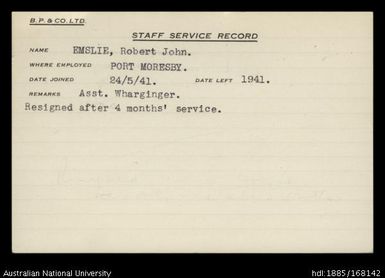 Emslie, Robert John