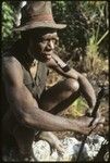 Portrait of man smoking