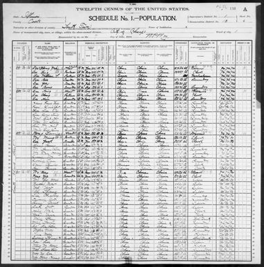 Illinois: COOK County, Enumeration District 13, Sheet No. 6A