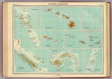 Islands of Oceania on uniform scale. The Edinburgh Geographical Institute, John Bartholomew & Co. "The Times" atlas. (London: The Times, 1922)